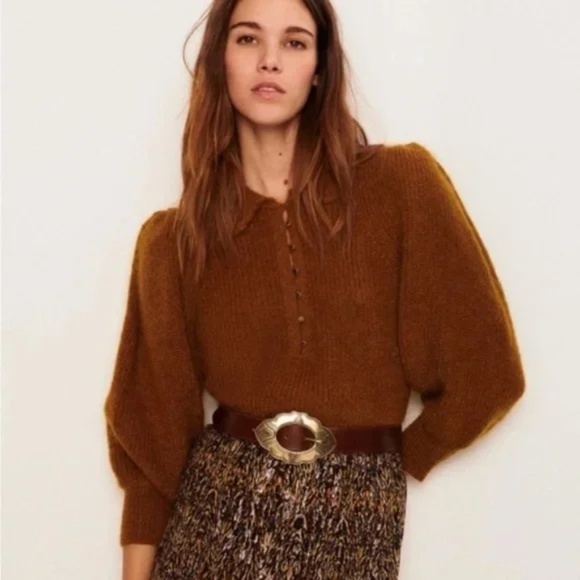 ba&sh Sweaters - BA&SH Tilte Mohair Jumper Sweater Bronze Large L